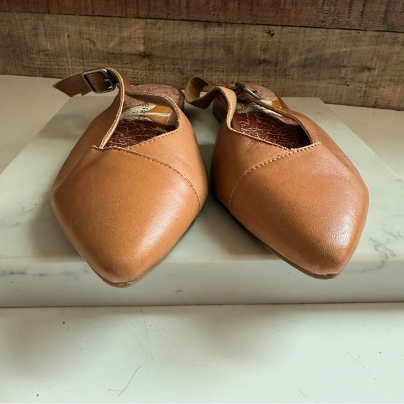 Lucky Brand Beratan Leather Brown Slingback Ballet Flats - Picture 5 of 8